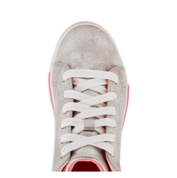 Silver Rainbow stripe high top Sneakers Big girls size 5/women's size 6.5 - Picture 4 of 6